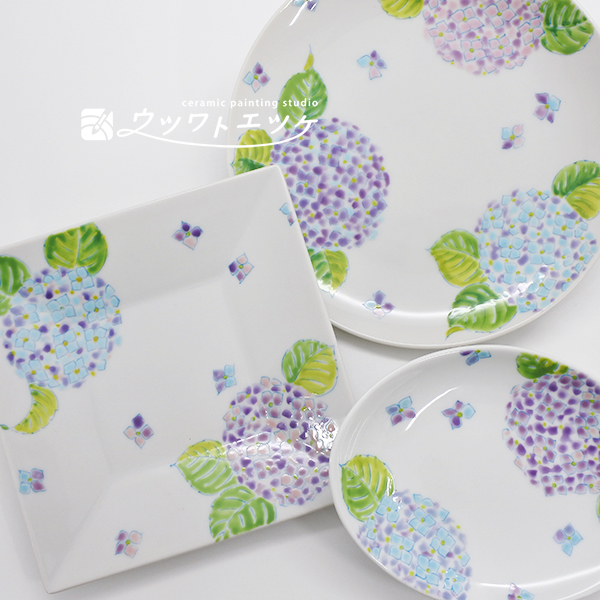 ～ペンワークと盛り絵具を学ぶ～ 器を選んで描くアジサイ（全1回）
